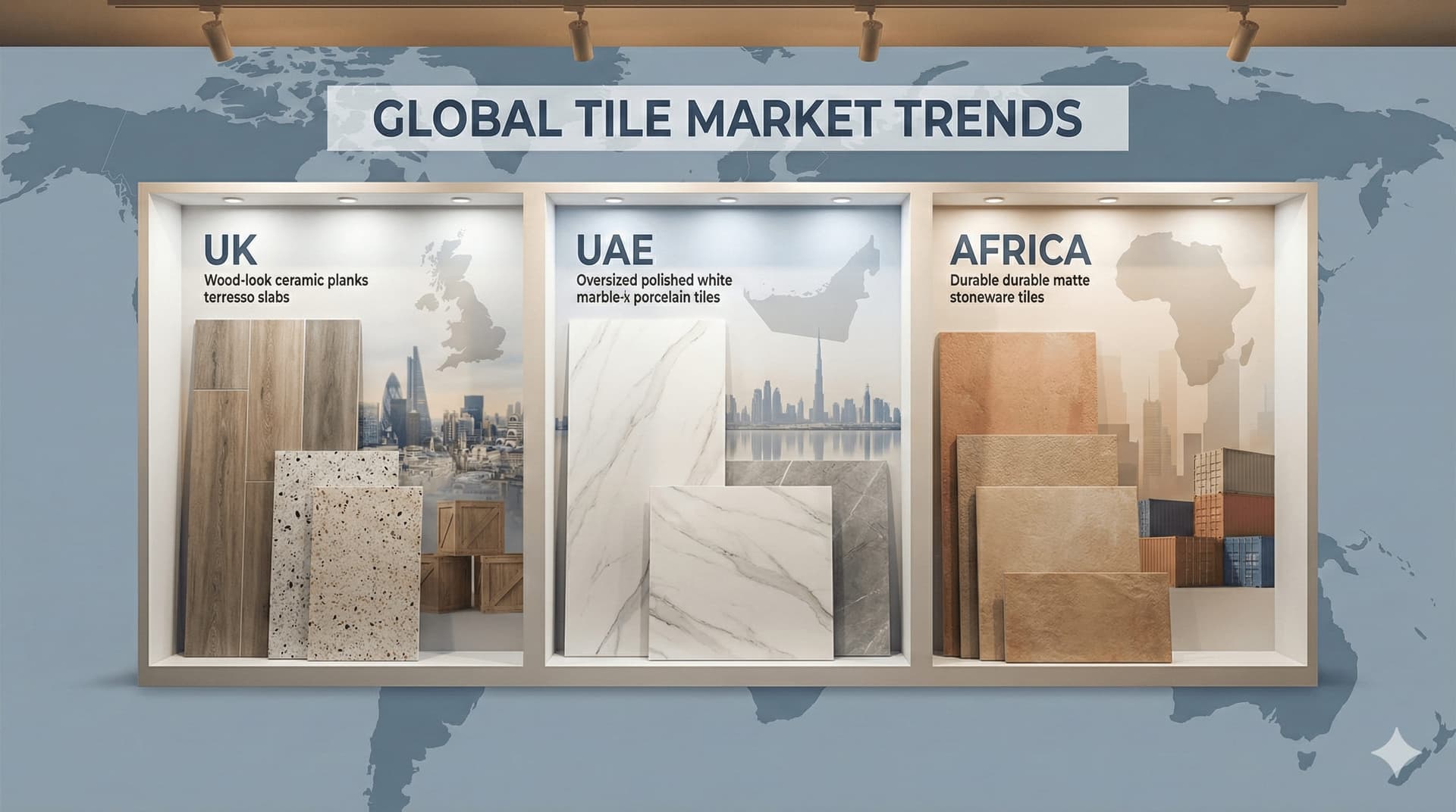 Tile Trends Across Markets: What’s Selling in the UK, UAE, and Africa